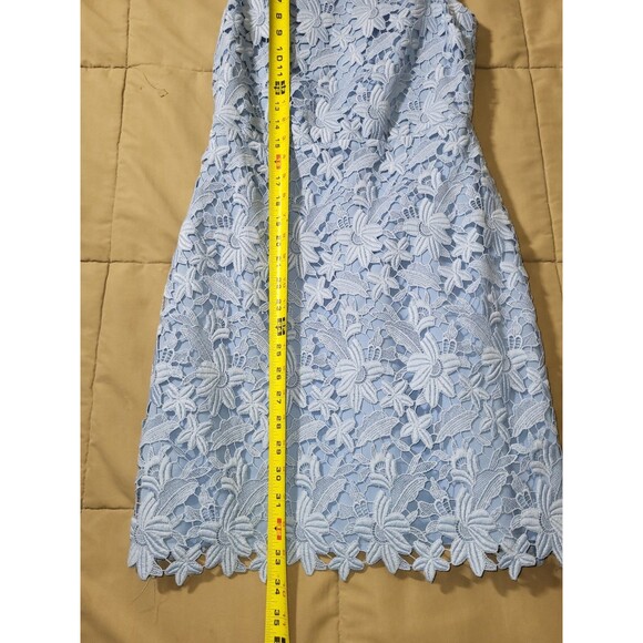 Club Monaco Blue Floral Crochet Overlay Lace Dress ✨Size: 0 - Picture 6 of 6